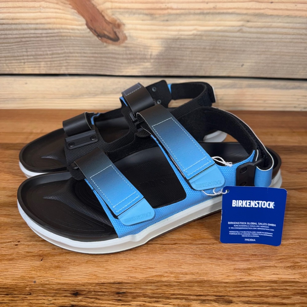 Birkenstock Mogami Terra Black Cyan Blue Sandals Mens 11 EU 44 1022416 New